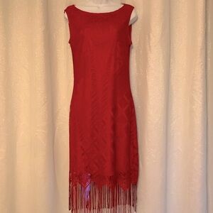 Savvy vintage crochet-look dress  EUC